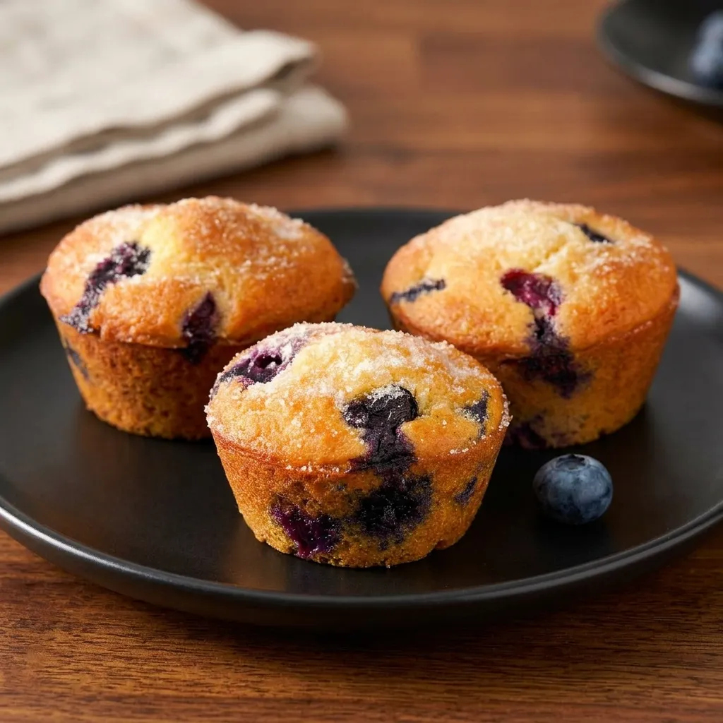 Fresh baked muffins plated at Cafe Lake Louise on Village Road in Lake Louise, AB