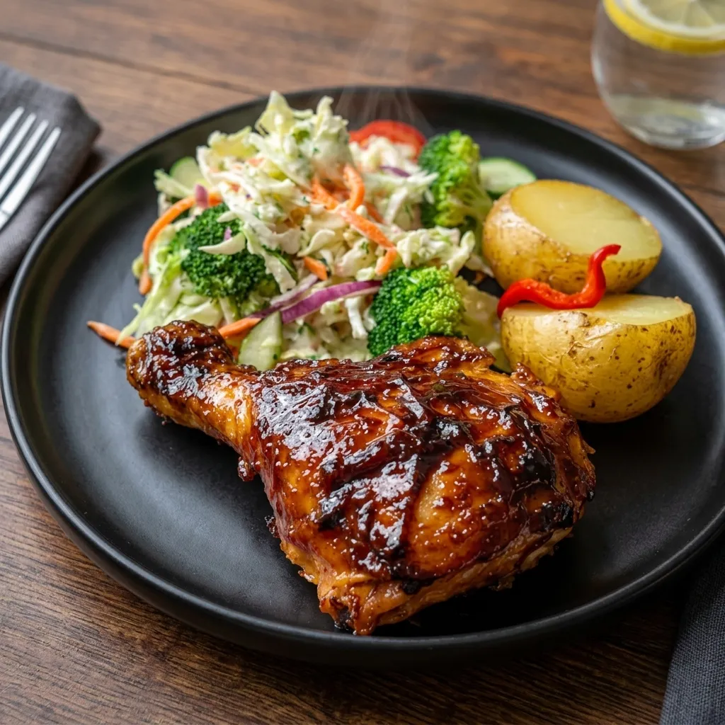 Glazed bites with fresh slaw at Cafe Lake Louise in Lake Louise village, AB