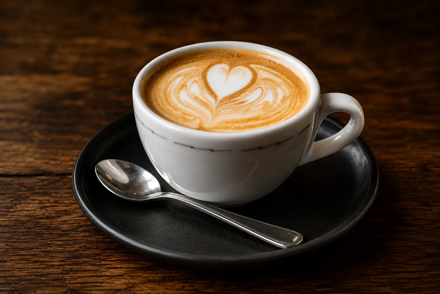 Cappuccino with thick milk foam served at Cafe Lake Louise in Lake Louise village