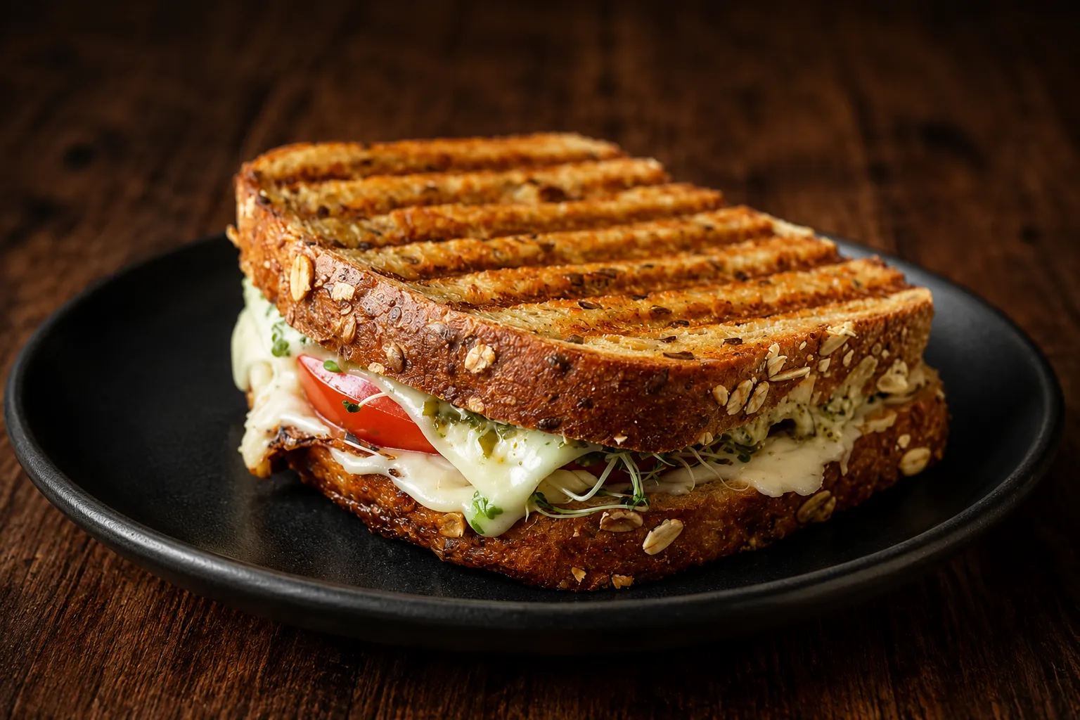 Hot pressed panini served at Cafe Lake Louise in Lake Louise village
