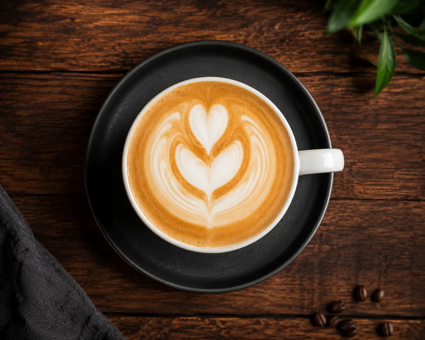 Specialty latte with steamed milk served at Cafe Lake Louise in Lake Louise village